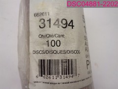 QTY=1 Pk of 100; Norton A275OP 5″ Dia. Self Stick Sanding Disc P180 Grit 31494