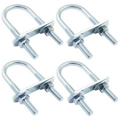 M6 U Bolts, 1 Inch Wide, 25mm x 70mm, 4 Sets | Round U-Bolts, Frame Plates, N…
