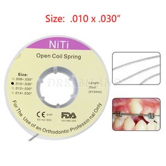 10 Roll Dental Orthodontic Niti Open Coil Spring Spool Dia.010 *030 ” inch 914mm
