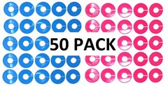 Pink and Blue Round Plastic Blank Rack Size Dividers – Multi-Pack