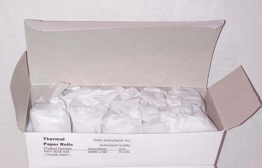 10 NEW SEIKO NAP-0038-006 THERMAL PAPER ROLLS NIB ***MAKE OFFER***