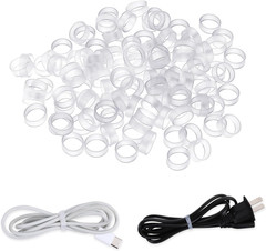 200 Pieces 0.5 Inch Small Elastic Silicone Rubber Bands Clear Strong