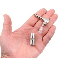 Right Angle 6.35mm 1/4 Inch TS Mono Plug, 5 Pack Audio 1/4″ 90 Degree Right A…