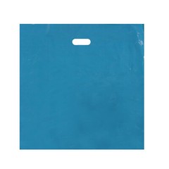 Plastic Shopping Bags 500 Low Density Retail Blue Handles 20″ x 20″ x 5″