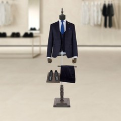 Male Clothing Display Rack Clothing Display Holder Free Stand Height Adjustable