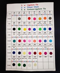 1 Bag Dental Orthodontic Ligature Ties Elastic Rubber Bands 38 Colors 1008 Pcs