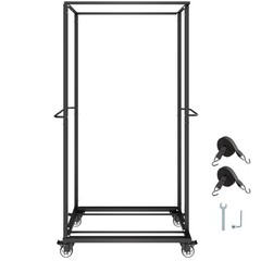 Folding Chair Rack Cart for 60 Chairs of 500LBS Casters/Locking Wheels