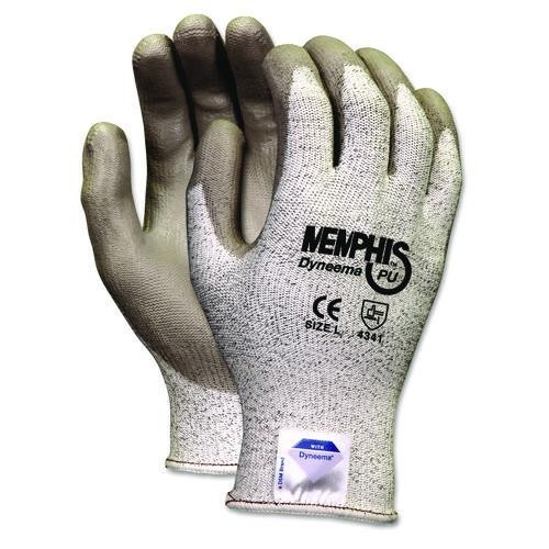 MCR Safety Dyneema Gloves, EN388: 4341, Medium, Gray/White, 2 Pairs
