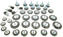 40-PC Wire Wheel Cup Brushes Assortment box lot Crimped Metal Grinding 1/4 Shank