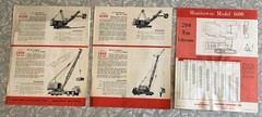 3 1950’S MANITOWOC FULL LINE SHOVELS CRANES DRAGLINES SALES BROCHURES + 4600