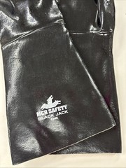 MCR Safety Black Jack Cotton Lined Chemical Resistant Gloves Large Black 6948