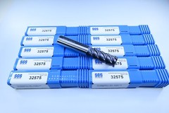 LOT ( 10 PCS ) KYOCERA 1/2″ SGS 32575 5FL .030R V-CARB SOLID CARBIDE END MILLS
