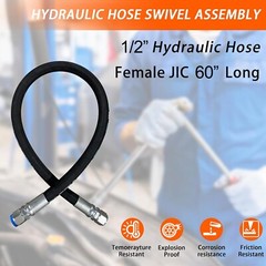 Hydraulic Hose Swivel Assembly 1/2” with Female JIC X45° , 60IN, 3988PSI
