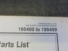 Briggs & Stratton 195400 to 195499 Engine Illustrated Parts List Manual