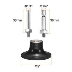 2 Pack 2″ Disc Pad Holder Quick Change Disc 1/4″ Shank Mandrel Black