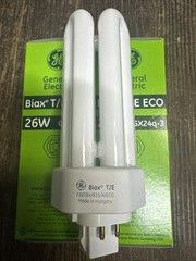 Lot of 3 GE AMALGAM F26TBX/835/A/ECO 4-Pin Triple Biax Compact Fluorescent Lamp