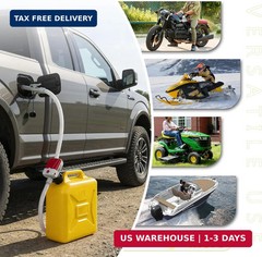 Automatic Fuel Transfer Pump with Auto-Stop, 3.8 Gallon per Min, 51” Extra Long