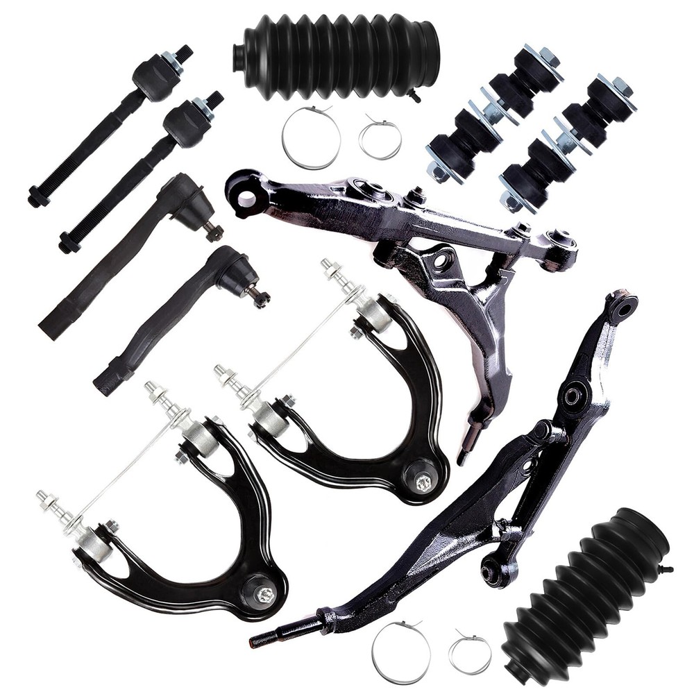 12pcs Suspension Kit for Civic del Sol 92-97 Control Arms Tie Rods Sway Links