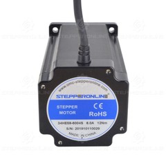 STEPPERONLINE Nema 34 Stepper Motor 12Nm/8.2Nm/4.8Nm Φ14mm 6A CNC Mill Router