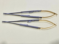 Lot of 2 HU FRIEDY Castroviejo straight Needle Holder 7″ 18cm NH5024SiM NH5024RC