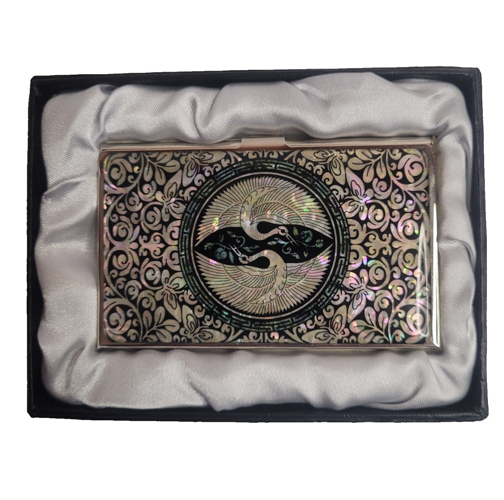 Mother of pearl Pocket Business Card ID Card Holder Credit Box Case Wallet Gift