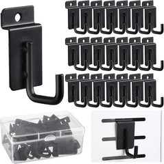 25 Pack J Shaped Slatwall Hooks Black J Hook Slatwall Hooks and Hangers Heavy…