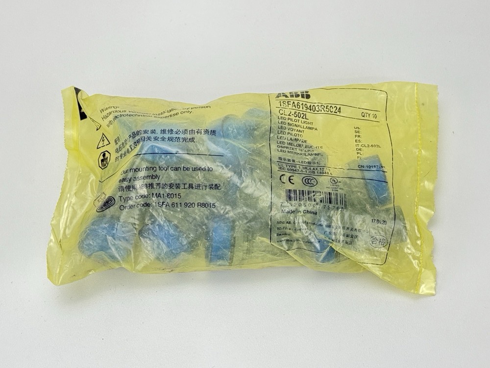[Lot of 10 PCS] – ABB CL2-502L Blue LED INDICATOR LIGHT 24VAC/DC 1SFA619403R5024