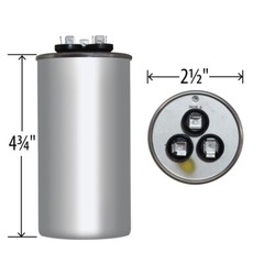 Amana Janitrol Capacitor 80/5 uf MFD x 440 VAC # 27L1067 Genteq GE Replacement
