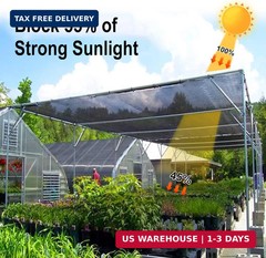 LOVE STORY 10x20FT 55% Black Shade Cloth Sun Shade Net UV Resistant Mesh Tarp Pl