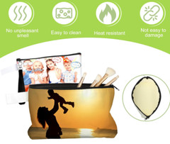 50 PACK! Blank Canvas Cosmetic Bags, Bulk Lot Heat Transfer Sublimation Makeup