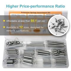 99PCS Extension Spring Assortment Kit, 12 Sizes Small Tension Springs