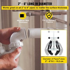 Pipe Clamp,2-6 in,High Strength Ultra Clamp with Quick Acting Screws,Steel Tool