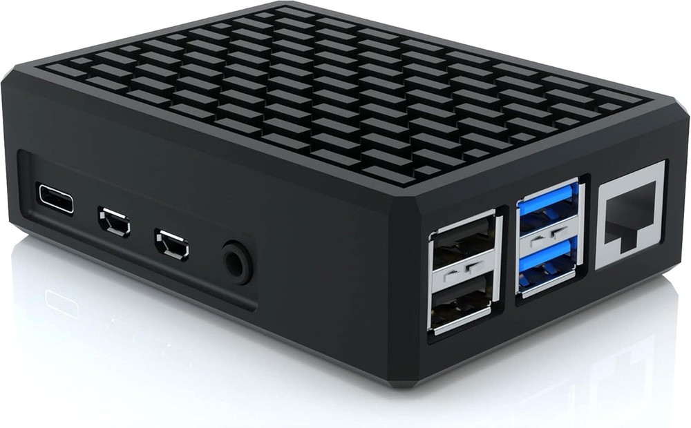 Aluminium Raspberry Pi 4 Case – Passive Heatsink Cooler for 4 Model black