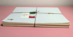 3 Bieffe Handmade Journal Notebook Made in Italy White Faux Leather Cross Logo