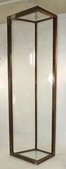 Antique General Store Copper Sheathed Wood & Glass Display Case Oblong 00401010