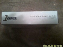 New Box of 100 Black Nitrile Powder/Latex Free Safety Gloves-Sz Medium-US Seller