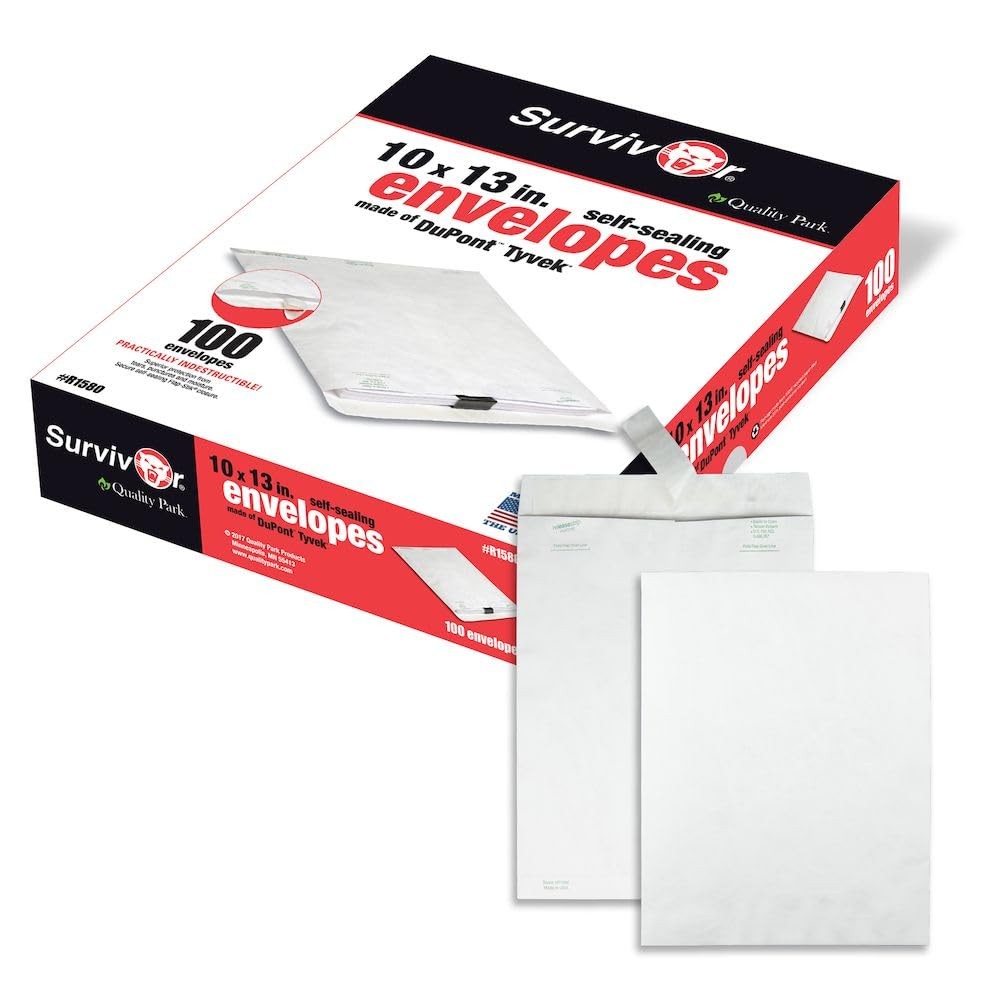Park Survivor R1580 Tyvek Mailer, 10 x 13, White (Box of 100)