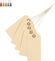 Durable Hang Tags with String – Box of 100 – Versatile Labeling Solution