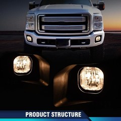 Front Bumper Fog Light,Compatible with 2011-2016 Ford F250 Super Duty Fog Lamps