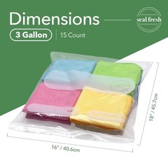 Large Plastic Storage Bags 3 Gallon Zip Lock Freezer Bags Reusable Clear