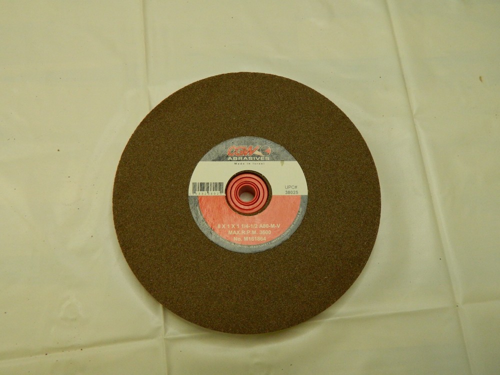 CGW ABRASIVES Grinding Wheel 8 Dia, 1 Thick, 1-1/4 Hole Dia 38025
