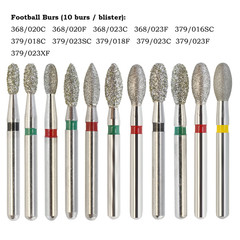 Dental Diamond Bur FG Football Round End Taper Flame Coarse Fine FG High Speed