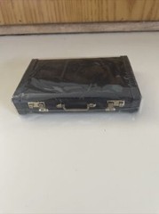 Mini Brief Case Business / Credit Card Holder dark Brown Leatherette 🔥NIB🔥gift