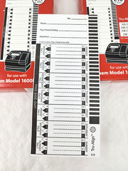 2 Boxes of 100 Lathem Trualign E16 Time Cards for 1600E Weekly 1-Side 4″ X 9″
