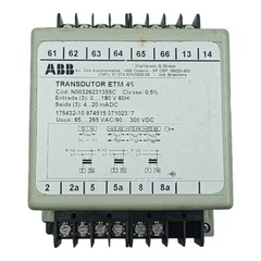 Transdutor ABB ETM 45 N00326231355C 0,5% 0-180v 60Hz 4-20mA