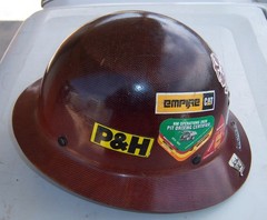 Vintage MSA Skullgard Brown Hard Hat