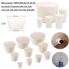 Various Sizes Rubber Stopper Laboratory Sealing Hole Stopper Tapered Flask Tube