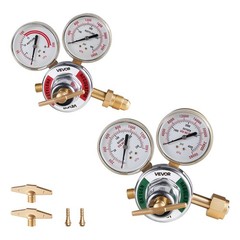 VEVOR Oxygen Acetylene Regulator Set Oxy-Acetylene Welding Gas Gauges T-Handle