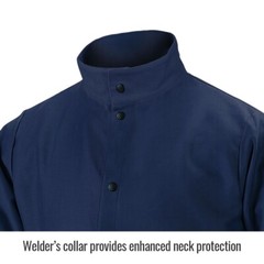 Black Stallion TruGuard 200 9oz Navy FR Cotton Welding Jacket (XL) (FN9-30C)
