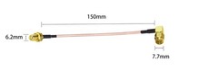 2-Pack RF coaxial Coax Assembly FPV Antenna Extension Cable SMA Female to SMA…